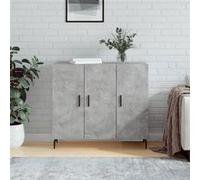vidaXL Buffet gris béton 90x34x80 cm bois d'ingénierie