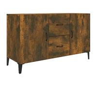 vidaXL Buffet Armoire de Rangement Meuble de Rangement Armoire Latérale Salle de Séjour Salon Intérieur Chêne Fumé 100x36x60 cm Bois d'Ingénierie