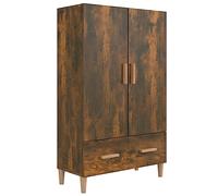 vidaXL Buffet Armoire de Rangement Meuble de Rangement Armoire Latérale Salle de Séjour Salon Intérieur Chêne Fumé 70x31x115 cm Bois d'Ingénierie