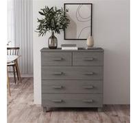 vidaXL Buffet Armoire de Rangement Meuble de Rangement Armoire Latérale Salon Maison Intérieur Gris Clair 79x40x80 cm Bois Massif de Pin Gris G