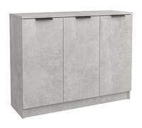 vidaXL Buffet Armoire de Rangement Organisateur de Maison Meuble de Rangement Armoire de Salon Intérieur Gris Béton 90,5x30x70 cm Bois d'Ingénierie