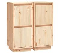 vidaXL Buffet Armoire de Rangement Organisateur de Maison Meuble de Rangement Armoire de Salon Intérieur 31,5x34x75 cm Bois Massif de Pin