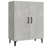 vidaXL Buffet Armoire de Rangement Organisateur de Maison Meuble de Rangement Armoire de Salon Intérieur Gris Béton Bois d'Ingénierie 70x34x90 cm