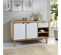 VIDAXL Buffet OTTA - Marron et blanc bois massif pin