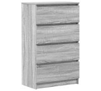 vidaXL Buffet Armoire de Rangement Organisateur de Maison Meuble de Salle de Séjour Salon Intérieur Sonoma Gris 60x35x98,5 cm Bois d'Ingénierie