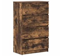 vidaXL Buffet Armoire de Rangement Organisateur de Maison Meuble de Salle de Séjour Salon Intérieur Chêne Fumé 60x35x98,5 cm Bois d'Ingénierie
