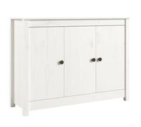 vidaXL Buffet Armoire Latérale Armoire de Rangement Meuble de Chambre à Coucher Salle de Séjour Intérieur Blanc 100x35x74 cm Bois Massif de Pin
