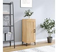 vidaXL Buffet, Armoire Latérale avec 3 Compartiments, Placard avec Porte et Pieds, Meuble avec Rangement Salon, Moderne, Chêne Sonoma Bois d'Ingénierie Marron G