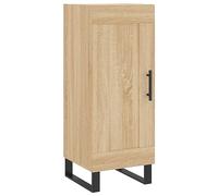 vidaXL Buffet, Armoire Latérale avec 3 Compartiments, Placard avec Porte et Pieds, Meuble avec Rangement Salon, Moderne, Chêne Sonoma Bois d'Ingénierie