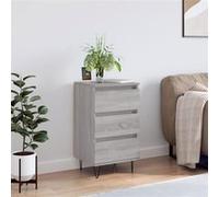 vidaXL Buffet Sonoma gris – 3 tiroirs, bois d'ingénierie – 40x35x70 cm