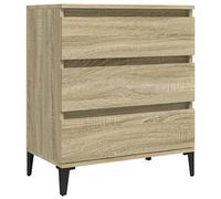 vidaXL Buffet, Armoire Latérale avec 3 Tiroirs, Commode de Rangement, Meuble de Salon Salle de Séjour, Industriel, Chêne Sonoma Bois d'Ingénierie