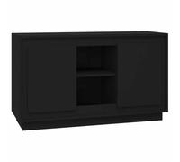 vidaXL Buffet, Armoire Latérale avec Compartiments et Portes, Meuble de Rangement Salon Salle de Séjour Intérieur, Moderne, Noir Bois d'Ingénierie