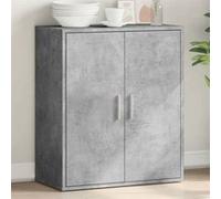 vidaXL Buffet, Armoire Latérale avec Étagère et Portes, Meuble de Rangement Salon Salle de Séjour Intérieur, Moderne, Gris 840516