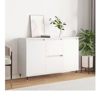 vidaXL Buffet Armoire latérale 827196 – 104×35×70 cm, bois d'ingénierie, avec pieds, blanc