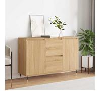 vidaXL Buffet, Armoire Latérale avec Pieds, Meuble de Rangement, Organisateur de Salon Salle de Séjour Intérieur, Chêne Sonoma Bois d'Ingénierie