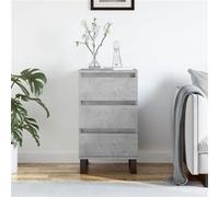 vidaXL Buffet – Gris béton, bois d'ingénierie, 40x35x70 cm, avec rangement et pieds