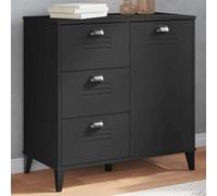 vidaXL Buffet VIKEN Bois d'ingénierie - Noir - 80x40x80 cm