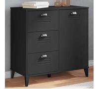 vidaXL Buffet VIKEN Bois d'ingénierie - Noir - 80x40x80 cm