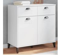 vidaXL Buffet VIKEN – Armoire latérale avec tiroirs et portes, style industriel, blanc