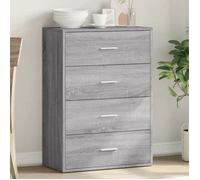 vidaXL Buffet, Armoire Latérale avec Tiroirs, Meuble de Rangement Salon Salle de Séjour Intérieur, Moderne, Sonoma Gris Bois 840504