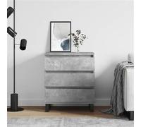 vidaXL Buffet Gris béton 60x35x70 cm Bois d'ingénierie