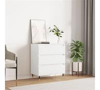 vidaXL Buffet, Armoire Latérale, Commode avec Pieds, Meuble de Rangement, Organisateur de Salon Salle de Séjour, Blanc Bois d'Ingénierie