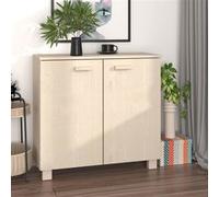 vidaXL Buffet Armoire Latérale Meuble de Rangement Organisateur de Maison Salon Salle de Séjour Intérieur Marron Miel 85x35x80 cm Bois Massif de Pin Brun G