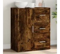 vidaXL Buffet chêne fumé 60x31x70 cm Meuble de rangement moderne en bois d'ingénierie marron