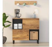 vidaXL Buffet 8720845781606 – 2 portes 80x33x75 cm bois massif de manguier Marron