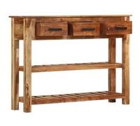 vidaXL Buffet avec 3 tiroirs 110x30x80 cm Bois massif Marron