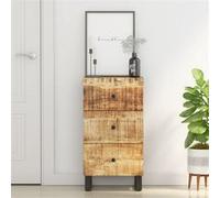 vidaXL Buffet 3 tiroirs – Bois massif de manguier 40 x 33,5 x 75 cm