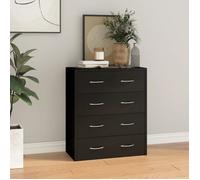 vidaXL Buffet 342577 – Armoire latérale, 4 tiroirs, 60x30,5x71 cm, Noir