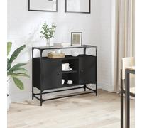 vidaXL Buffet avec dessus en verre
