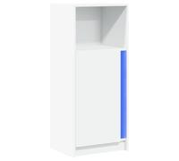 vidaXL Buffet avec LED Blanc 42,5x34x100 cm Bois d'ingénierie, Meuble de Rangement, Meuble de Rangement Cuisine, Meuble de Rangement de Salon