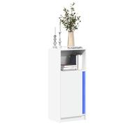 vidaXL Buffet avec LED blanc 42,5x34x100 cm bois d'ingénierie, meuble de rangement, meuble de rangement cuisine, meuble de 852152
