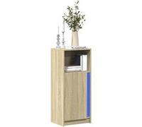 vidaXL Buffet avec LED chêne Sonoma 42,5x34x100 cm Bois d'ingénierie, Meuble de Rangement, Meuble de Rangement Cuisine, Meuble de Rangement de Salon