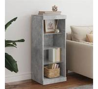 vidaXL Buffet avec Lumières LED, Armoire avec Éclairage, Meuble de Rangement, Organisateur de Salon Salle de Séjour, 836731 Gris G