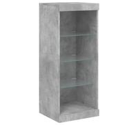 vidaXL Buffet 836731 avec lumières LED – Armoire de rangement moderne Gris béton