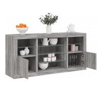 vidaXL Buffet avec lumières LED - Sonoma Gris