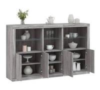vidaXL Buffet avec lumières LED sonoma gris 162x37x100 cm