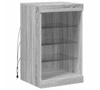 vidaXL Buffet avec Lumières LED, Armoire Latérale de Rangement, Organisateur de Salon Salle de Séjour Maison Intérieur, Moderne, Sonoma Gris