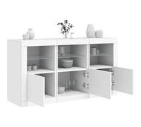 vidaXL Buffet avec lumières LED blanc 123x37x67 cm