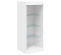 vidaXL Buffet avec Lumières LED, Armoire avec Éclairage, Meuble de Rangement, Organisateur de Salon Salle de Séjour, Moderne, Blanc