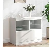 vidaXL Buffet 836658 avec lumières LED blanc 81x37x67 cm