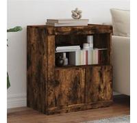 VIDAXL Buffet avec LED chêne fumé 60,5x37x67