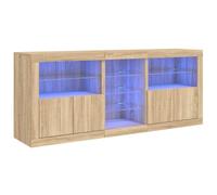 vidaXL Buffet Chêne Sonoma avec LED 181,5x37x67 cm