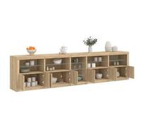 Vidaxl Buffet Avec Lumières Led Chêne Sonoma 283x37x67 Cm