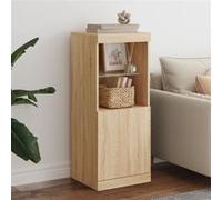 Buffet haut - VIDAXL - Chêne sonoma - Éclairage LED RVB - Bois d'ingénierie - 41x37x100 cm