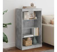 vidaXL Buffet avec lumières LED – 60,5x37x100 cm – Gris béton