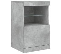 vidaXL Buffet LED – Armoire latérale de rangement 41x37x67 cm moderne Gris béton
